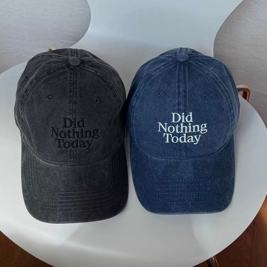 Did Nothing Today cap in black and navy