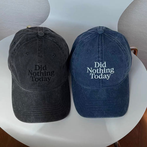 Did Nothing Today cap in black and navy