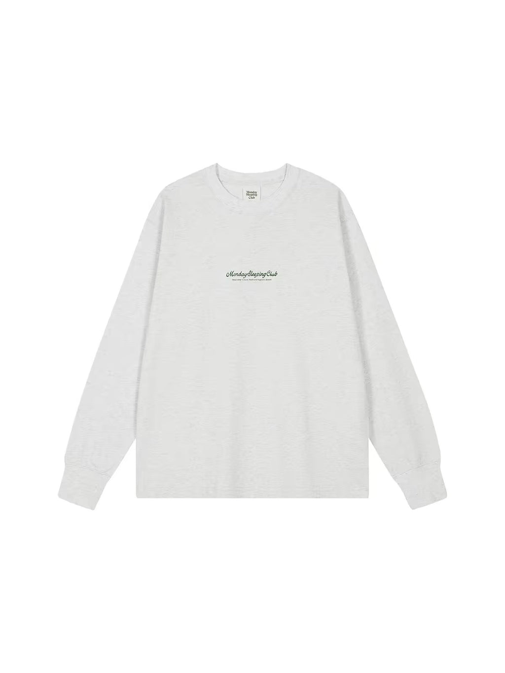 Monday Sleeping Club sleepy puppy long-sleeve tee, front