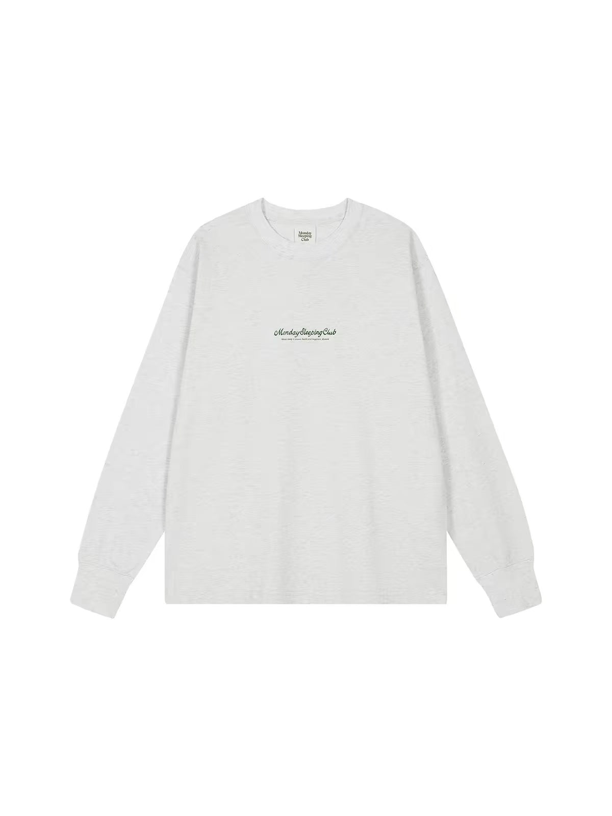 Monday Sleeping Club sleepy puppy long-sleeve tee, front